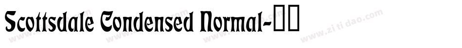 Scottsdale Condensed Normal字体转换